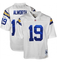 Mitchell And Ness Los Angeles Chargers #19 Lance Alworth Authentic White 1984 Throwback NFL Jersey