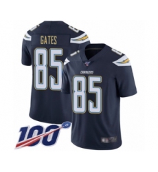 Men's Los Angeles Chargers #85 Antonio Gates Navy Blue Team Color Vapor Untouchable Limited Player 100th Season Football Jersey