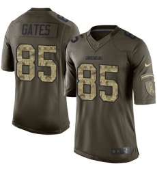 Youth Nike Los Angeles Chargers #85 Antonio Gates Elite Green Salute to Service NFL Jersey