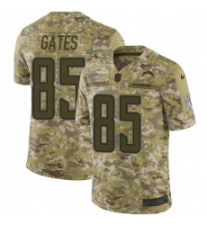 Youth Nike Los Angeles Chargers #85 Antonio Gates Limited Camo 2018 Salute to Service NFL Jersey