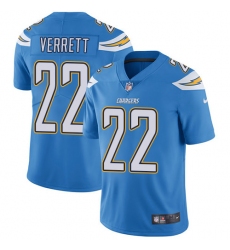 Youth Nike Los Angeles Chargers #22 Jason Verrett Elite Electric Blue Alternate NFL Jersey