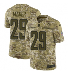 Men's Nike Los Angeles Chargers #29 Craig Mager Limited Camo 2018 Salute to Service NFL Jersey