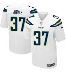 Men's Nike Los Angeles Chargers #37 Jahleel Addae Elite White NFL Jersey
