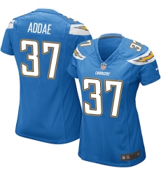 Women's Nike Los Angeles Chargers #37 Jahleel Addae Game Electric Blue Alternate NFL Jersey