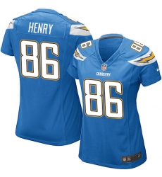Women's Nike Los Angeles Chargers #86 Hunter Henry Game Electric Blue Alternate NFL Jersey