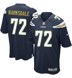 Men's Nike Los Angeles Chargers #72 Joe Barksdale Game Navy Blue Team Color NFL Jersey