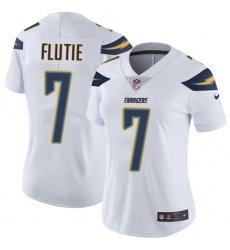Women's Nike Los Angeles Chargers #7 Doug Flutie Elite White NFL Jersey