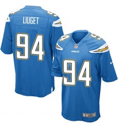 Men's Nike Los Angeles Chargers #94 Corey Liuget Game Electric Blue Alternate NFL Jersey
