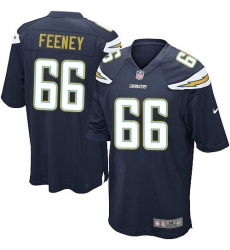 Men's Nike Los Angeles Chargers #66 Dan Feeney Game Navy Blue Team Color NFL Jersey