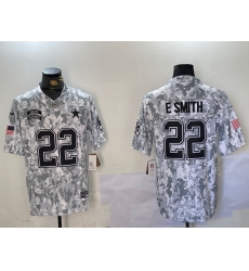 Men's Dallas Cowboys #22 Emmitt Smith Arctic Camo 2024 FUSE Salute to Service Limited Stitched Jersey