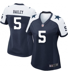 Women's Nike Dallas Cowboys #5 Dan Bailey Game Navy Blue Throwback Alternate NFL Jersey