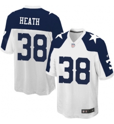 Men's Nike Dallas Cowboys #38 Jeff Heath Game White Throwback Alternate NFL Jersey
