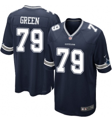 Men's Nike Dallas Cowboys #79 Chaz Green Game Navy Blue Team Color NFL Jersey