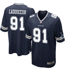 Men's Nike Dallas Cowboys #91 L. P. Ladouceur Game Navy Blue Team Color NFL Jersey