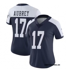 Women's Dallas Cowboys #17 Brandon Aubrey Limited Navy Thanksgiving Vapor Untouchable Jersey