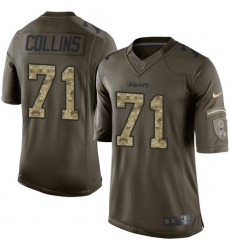 Youth Nike Dallas Cowboys #71 La'el Collins Elite Green Salute to Service NFL Jersey