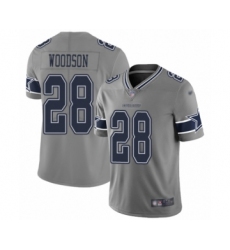 Men's Dallas Cowboys #28 Darren Woodson Limited Gray Inverted Legend Football Jersey