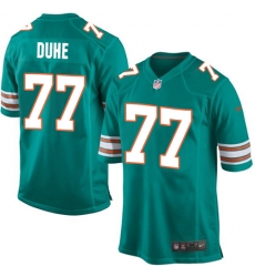 Men's Nike Miami Dolphins #77 Adam Joseph Duhe Game Aqua Green Alternate NFL Jersey
