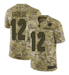 Youth Nike Miami Dolphins #12 Bob Griese Limited Camo 2018 Salute to Service NFL Jersey