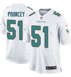 Youth Nike Miami Dolphins #51 Mike Pouncey Game White NFL Jersey