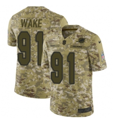 Men's Nike Miami Dolphins #91 Cameron Wake Limited Camo 2018 Salute to Service NFL Jersey