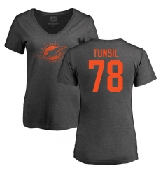 NFL Women's Nike Miami Dolphins #78 Laremy Tunsil Ash One Color T-Shirt
