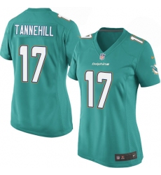Women's Nike Miami Dolphins #17 Ryan Tannehill Game Aqua Green Team Color NFL Jersey