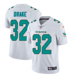 Youth Nike Miami Dolphins #32 Kenyan Drake Elite White NFL Jersey