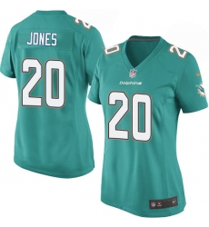 Women's Nike Miami Dolphins #20 Reshad Jones Game Aqua Green Team Color NFL Jersey