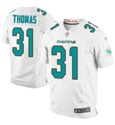 Men's Nike Miami Dolphins #31 Michael Thomas Elite White NFL Jersey