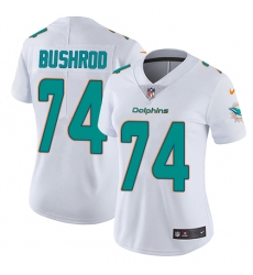 Women's Nike Miami Dolphins #74 Jermon Bushrod White Vapor Untouchable Limited Player NFL Jersey