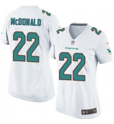 Women's Nike Miami Dolphins #22 T.J. McDonald Game White NFL Jersey