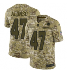 Youth Nike Miami Dolphins #47 Kiko Alonso Limited Camo 2018 Salute to Service NFL Jersey