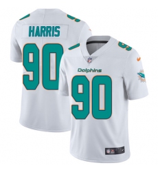 Men's Nike Miami Dolphins #90 Charles Harris White Vapor Untouchable Limited Player NFL Jersey