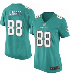 Women's Nike Miami Dolphins #88 Leonte Carroo Game Aqua Green Team Color NFL Jersey