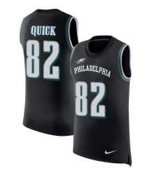 Men's Nike Philadelphia Eagles #82 Mike Quick Limited Black Rush Player Name & Number Tank Top NFL Jersey