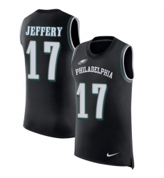 Men's Nike Philadelphia Eagles #17 Alshon Jeffery Limited Black Rush Player Name & Number Tank Top NFL Jersey