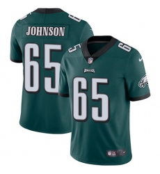 Youth Nike Philadelphia Eagles #65 Lane Johnson Midnight Green Team Color Vapor Untouchable Limited Player NFL Jersey