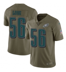 Youth Nike Philadelphia Eagles #56 Chris Long Limited Olive 2017 Salute to Service NFL Jersey