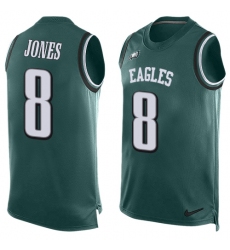Men's Nike Philadelphia Eagles #8 Donnie Jones Limited Midnight Green Player Name & Number Tank Top NFL Jersey