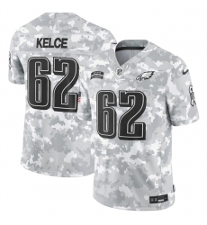 Men's Philadelphia Eagles #62 Jason Kelce 2024 F.U.S.E Arctic Camo Salute To Service Limited Stitched Football Jersey