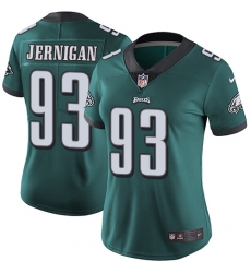 Women's Nike Philadelphia Eagles #93 Timmy Jernigan Midnight Green Team Color Vapor Untouchable Limited Player NFL Jersey