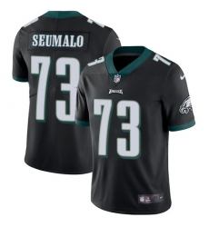 Men's Nike Philadelphia Eagles #73 Isaac Seumalo Black Alternate Vapor Untouchable Limited Player NFL Jersey