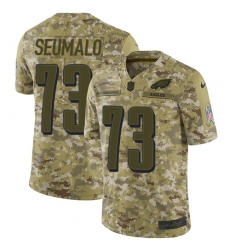 Youth Nike Philadelphia Eagles #73 Isaac Seumalo Limited Camo 2018 Salute to Service NFL Jersey