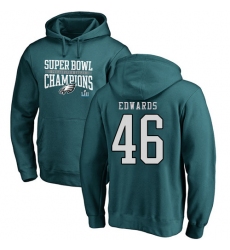 Nike Philadelphia Eagles #46 Herman Edwards Green Super Bowl LII Champions Pullover Hoodie