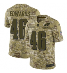 Youth Nike Philadelphia Eagles #46 Herman Edwards Limited Camo 2018 Salute to Service NFL Jersey