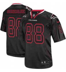 Men's Nike Atlanta Falcons #88 Tony Gonzalez Elite Lights Out Black NFL Jersey
