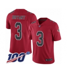 Men's Atlanta Falcons #3 Matt Bryant Limited Red Rush Vapor Untouchable 100th Season Football Jersey