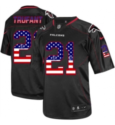Men's Nike Atlanta Falcons #21 Desmond Trufant Elite Black USA Flag Fashion NFL Jersey