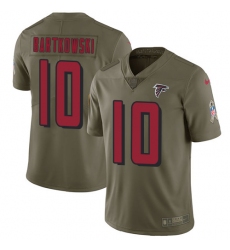 Men's Nike Atlanta Falcons #10 Steve Bartkowski Limited Olive 2017 Salute to Service NFL Jersey